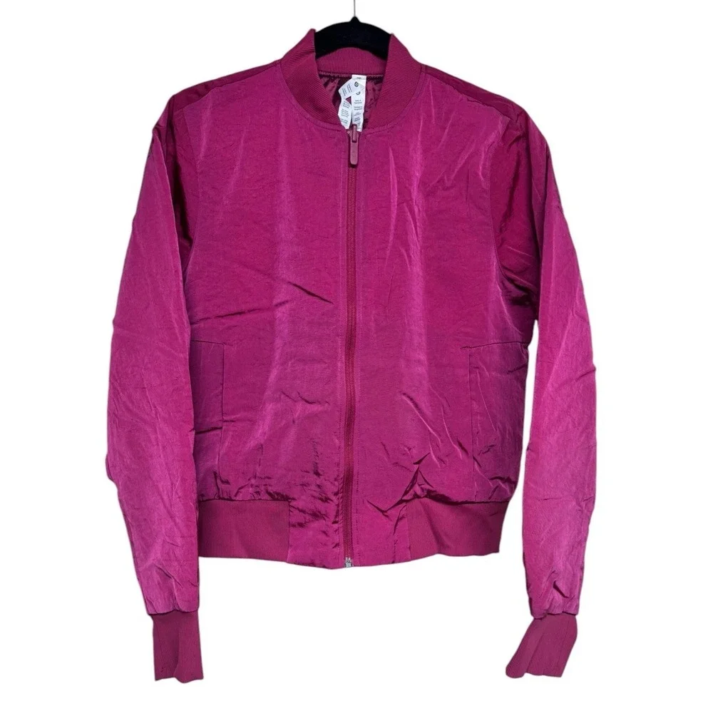 Lululemon Non-Stop Bomber Jacket‎ Reversible Pomegranate Women's Size 8